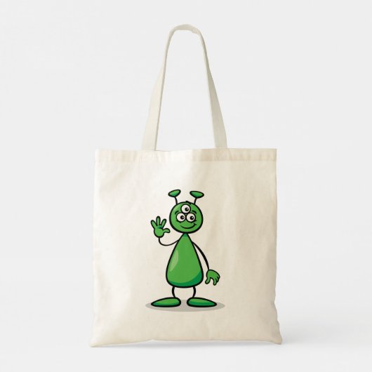 Cartoon Martian Tote Bag (Achterkant)