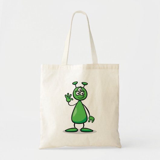 Cartoon Martian Tote Bag (Voorkant)