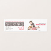 Cartoon Massage, Massage Therapist, Parlor Loyalty Visitekaartje (Buitenkant ongevouwen)