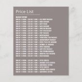 Cartoon Massage, massagetherapie, massageparlor Flyer (Achterkant)