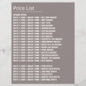 Cartoon Massage, massagetherapie, massageparlor Flyer (Achterkant)