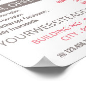 Cartoon Massage, Massagetherapie, Massagesalon Poster (Hoek)