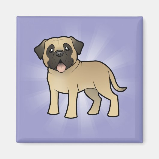 Cartoon Mastiff/Bullmastiff Magneet (Voorkant)