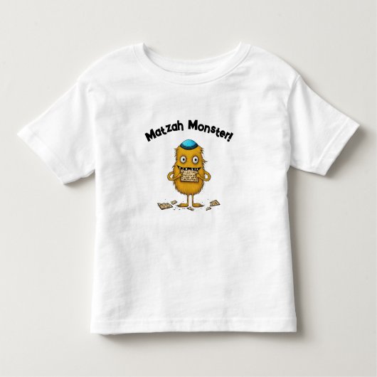 Cartoon Matzah Monster Pascha T-shirt (Voorkant)