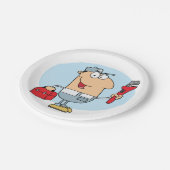 Cartoon Mechanic Papieren Bordje (Gekanteld)