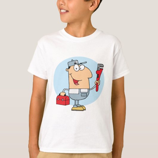 Cartoon Mechanic T-Shirt (Voorkant)