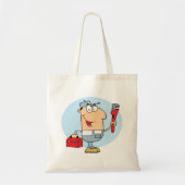 Cartoon Mechanische Canvas tas (Voorkant)