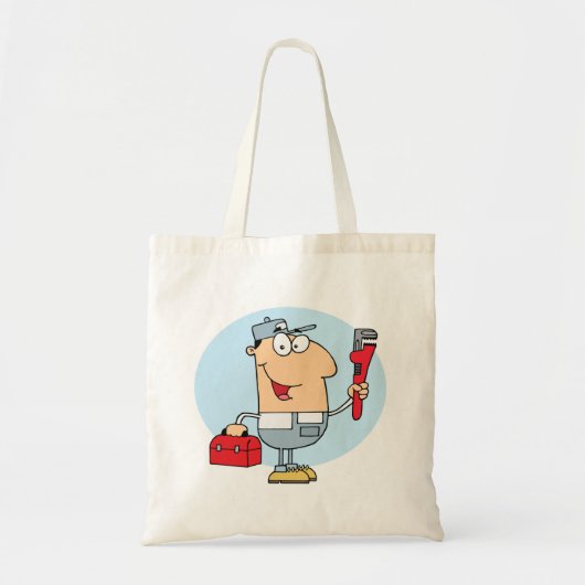 Cartoon Mechanische Canvas tas (Voorkant)