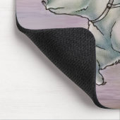 Cartoon meisje Beer slepende polen Muismat (Hoek)