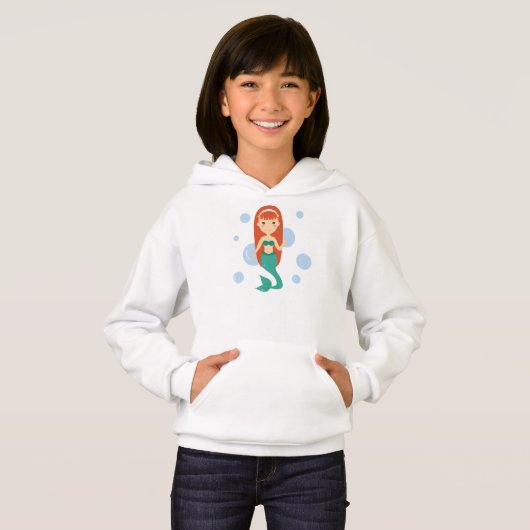 Cartoon meisje schattig zeemeermin prinses (Voorkant volledig)