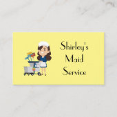 CARTOON Meisje Shirley's Maid Service QR-code Visitekaartje (Voorkant)