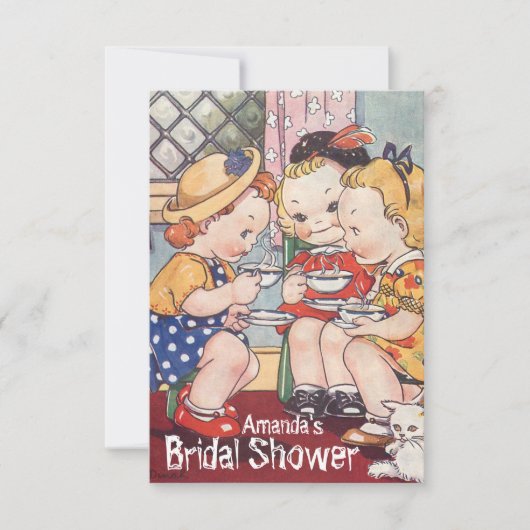 Cartoon meisjes Vrijgezellenfeest, bachelorette pa Kaart (Voorkant)