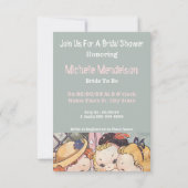 Cartoon meisjes Vrijgezellenfeest, bachelorette pa Kaart (Achterkant)