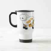 Cartoon Melkkoe Aluminium Reisbeker (Links)