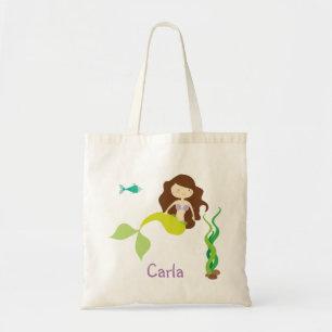 Cartoon Mermaid Treat Bag Tote Bag