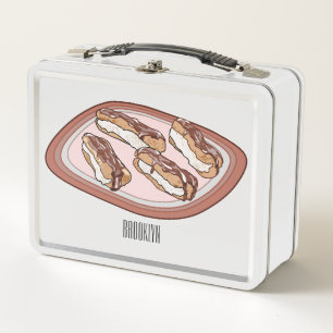 Cartoon met chocolade eclair
