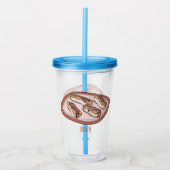Cartoon met chocolade eclair acryl drinkbeker (Voorkant)