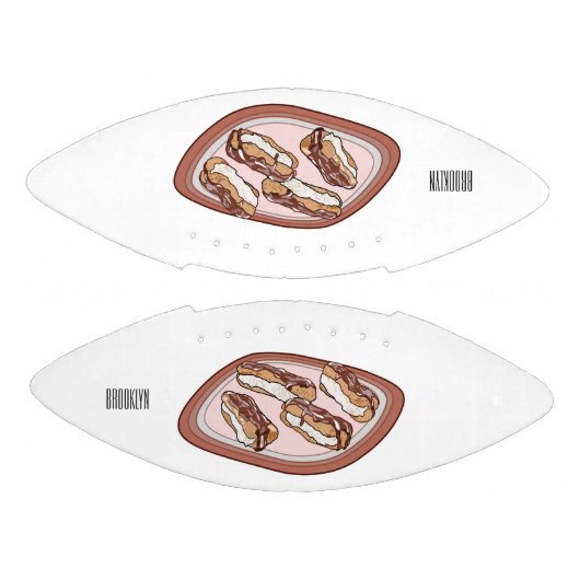 Cartoon met chocolade eclair american football (Panelen)