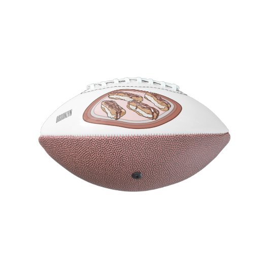 Cartoon met chocolade eclair american football (Gedraaid 270)