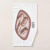 Cartoon met chocolade eclair bad handdoek (Handdoek)