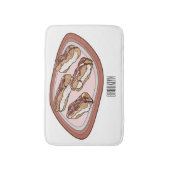 Cartoon met chocolade eclair badmat (Voorkant Verticaal)