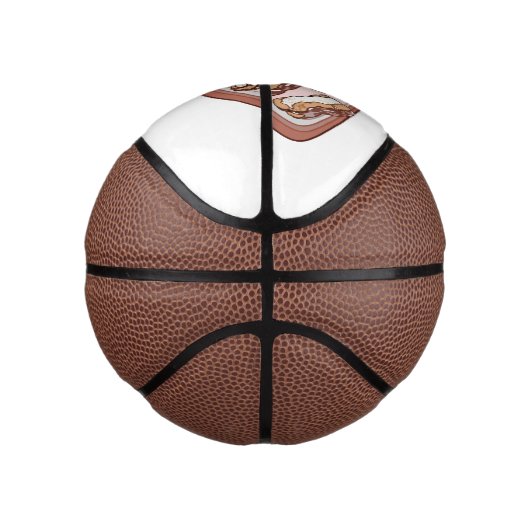 Cartoon met chocolade eclair basketbal (Rechts)