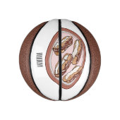 Cartoon met chocolade eclair basketbal (Verticaal)