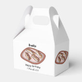 Cartoon met chocolade eclair bedankdoosjes (Voorkant Zijde)