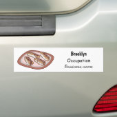 Cartoon met chocolade eclair bumpersticker (Op auto)