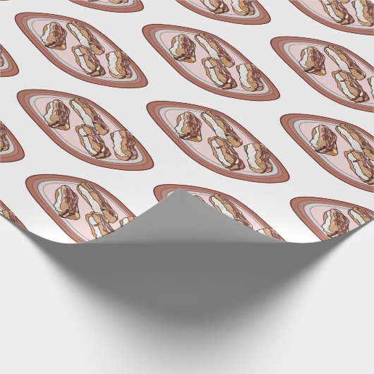 Cartoon met chocolade eclair cadeaupapier (Hoek)