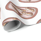 Cartoon met chocolade eclair cadeaupapier (Rol Hoek)