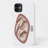 Cartoon met chocolade eclair Case-Mate iPhone case (Achterkant)