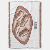 Cartoon met chocolade eclair deken (Voorkant Verticaal)