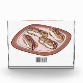 Cartoon met chocolade eclair fotoblokken (Voorkant)