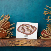 Cartoon met chocolade eclair fotoplaat (Zijkant)