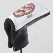 Cartoon met chocolade eclair golfheadcover (3/4 voorkant)