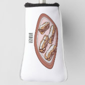 Cartoon met chocolade eclair golfheadcover (Draai 90)