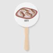 Cartoon met chocolade eclair handwaaier (Voorkant)