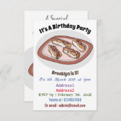 Cartoon met chocolade eclair kaart (Voorkant / Achterkant)