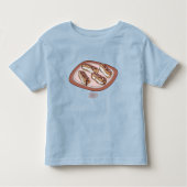 Cartoon met chocolade eclair kinder shirts (Voorkant)
