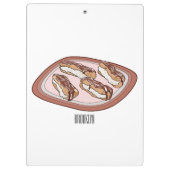 Cartoon met chocolade eclair klembord (Achterkant)