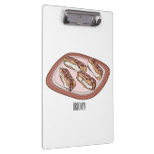 Cartoon met chocolade eclair klembord (Rechts)