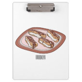 Cartoon met chocolade eclair klembord (Voorkant)