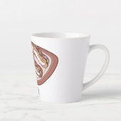 Cartoon met chocolade eclair latte mok (Rechts)