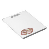 Cartoon met chocolade eclair notitieblok (Schuin)