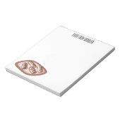 Cartoon met chocolade eclair notitieblok (Linkerzijde)