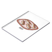 Cartoon met chocolade eclair notitieboek (Linkerzijde)