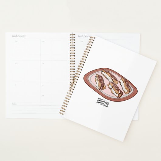 Cartoon met chocolade eclair planner (Display)