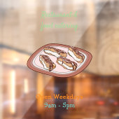 Cartoon met chocolade eclair raamsticker (Vel 2)