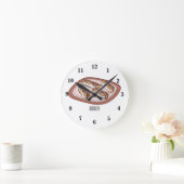 Cartoon met chocolade eclair ronde klok (Huis)